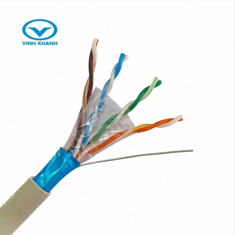 Cáp LAN CAT5E FTP 24AWG 4PRS - PVC (305m) Cáp LAN CAT5E FTP 24AWG 4PRS - PVC (305m)