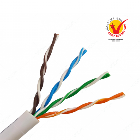 Cáp LAN CAT5E UTP 24AWG 4PRS - PVC 305m - VCOM | Le Hoàng Corp Cáp LAN CAT5E UTP 24AWG 4PRS - PVC 305m - VCOM | Le Hoàng Corp